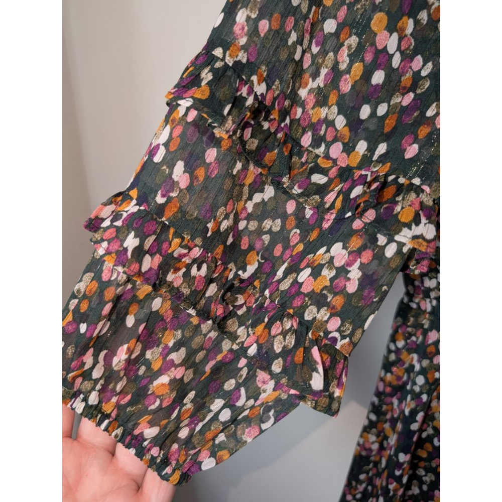 London Times Petite Green Multi Color Dress Size 8P - Picture 3 of 11